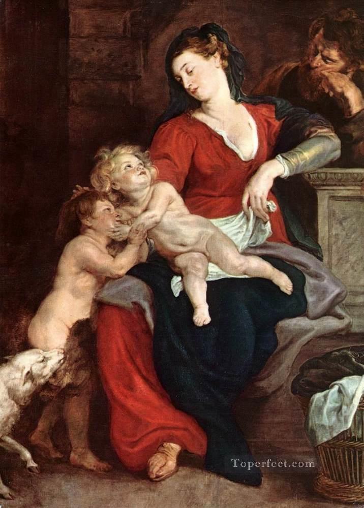 The Holy Family with the Basket Baroque Peter Paul Rubens Oil Paintings